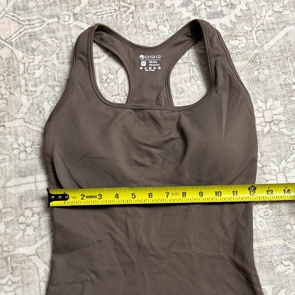 OQQ Brown Racerback Athletic Romper Women’s Size M - Picture 3 of 6